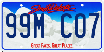 SD license plate 99MC07