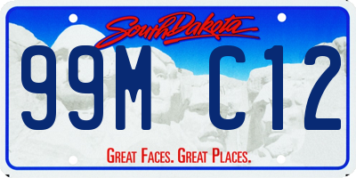 SD license plate 99MC12