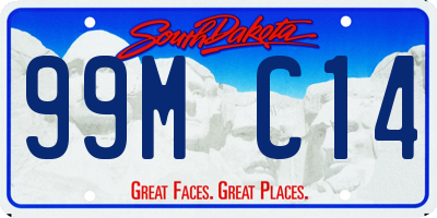 SD license plate 99MC14