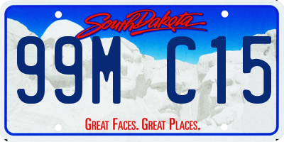 SD license plate 99MC15