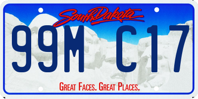 SD license plate 99MC17