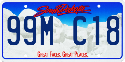SD license plate 99MC18