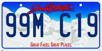 SD license plate 99MC19