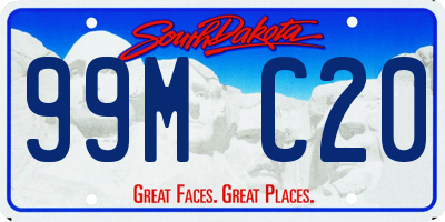 SD license plate 99MC20