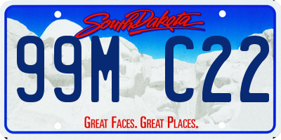 SD license plate 99MC22