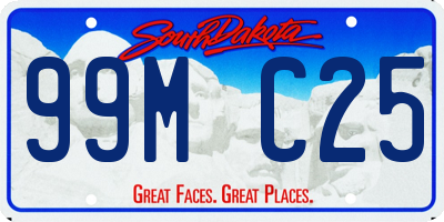 SD license plate 99MC25