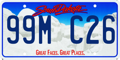 SD license plate 99MC26