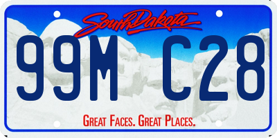 SD license plate 99MC28