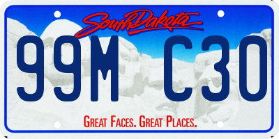 SD license plate 99MC30