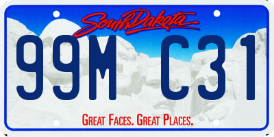 SD license plate 99MC31