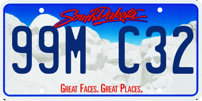 SD license plate 99MC32