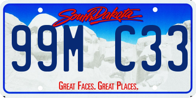 SD license plate 99MC33