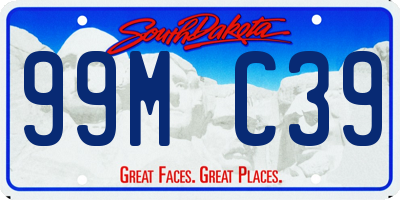 SD license plate 99MC39
