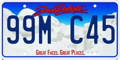 SD license plate 99MC45