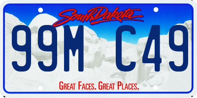 SD license plate 99MC49