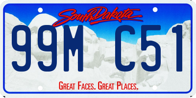 SD license plate 99MC51