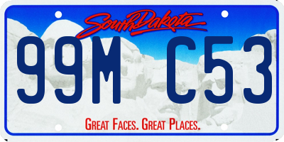 SD license plate 99MC53