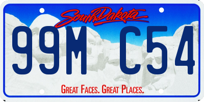 SD license plate 99MC54