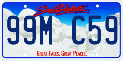 SD license plate 99MC59