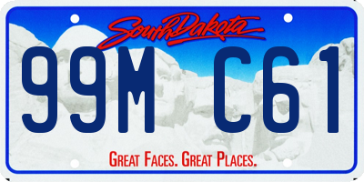 SD license plate 99MC61