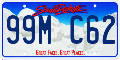 SD license plate 99MC62