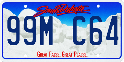 SD license plate 99MC64