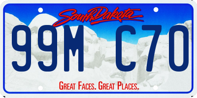 SD license plate 99MC70