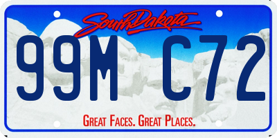 SD license plate 99MC72