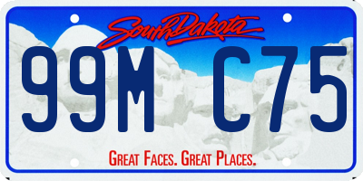 SD license plate 99MC75
