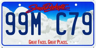 SD license plate 99MC79