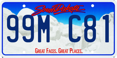 SD license plate 99MC81