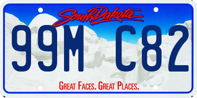 SD license plate 99MC82