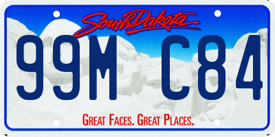 SD license plate 99MC84