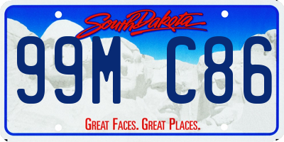 SD license plate 99MC86