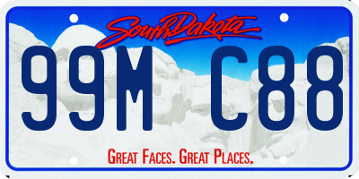 SD license plate 99MC88