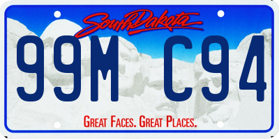 SD license plate 99MC94