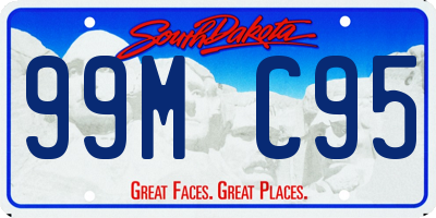 SD license plate 99MC95