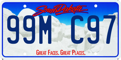 SD license plate 99MC97