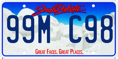 SD license plate 99MC98