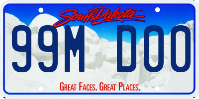 SD license plate 99MD00