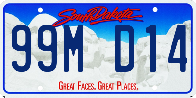 SD license plate 99MD14