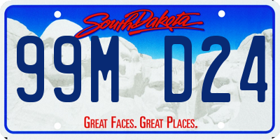 SD license plate 99MD24