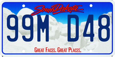 SD license plate 99MD48