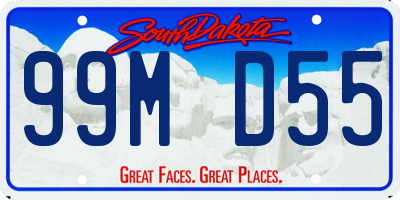 SD license plate 99MD55
