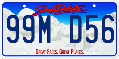 SD license plate 99MD56