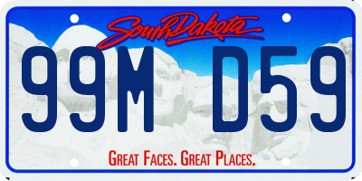 SD license plate 99MD59