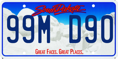 SD license plate 99MD90