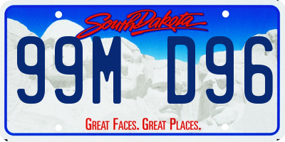 SD license plate 99MD96