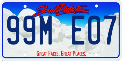 SD license plate 99ME07