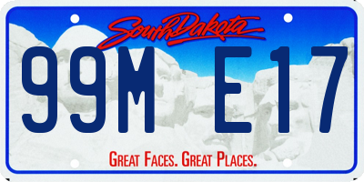 SD license plate 99ME17